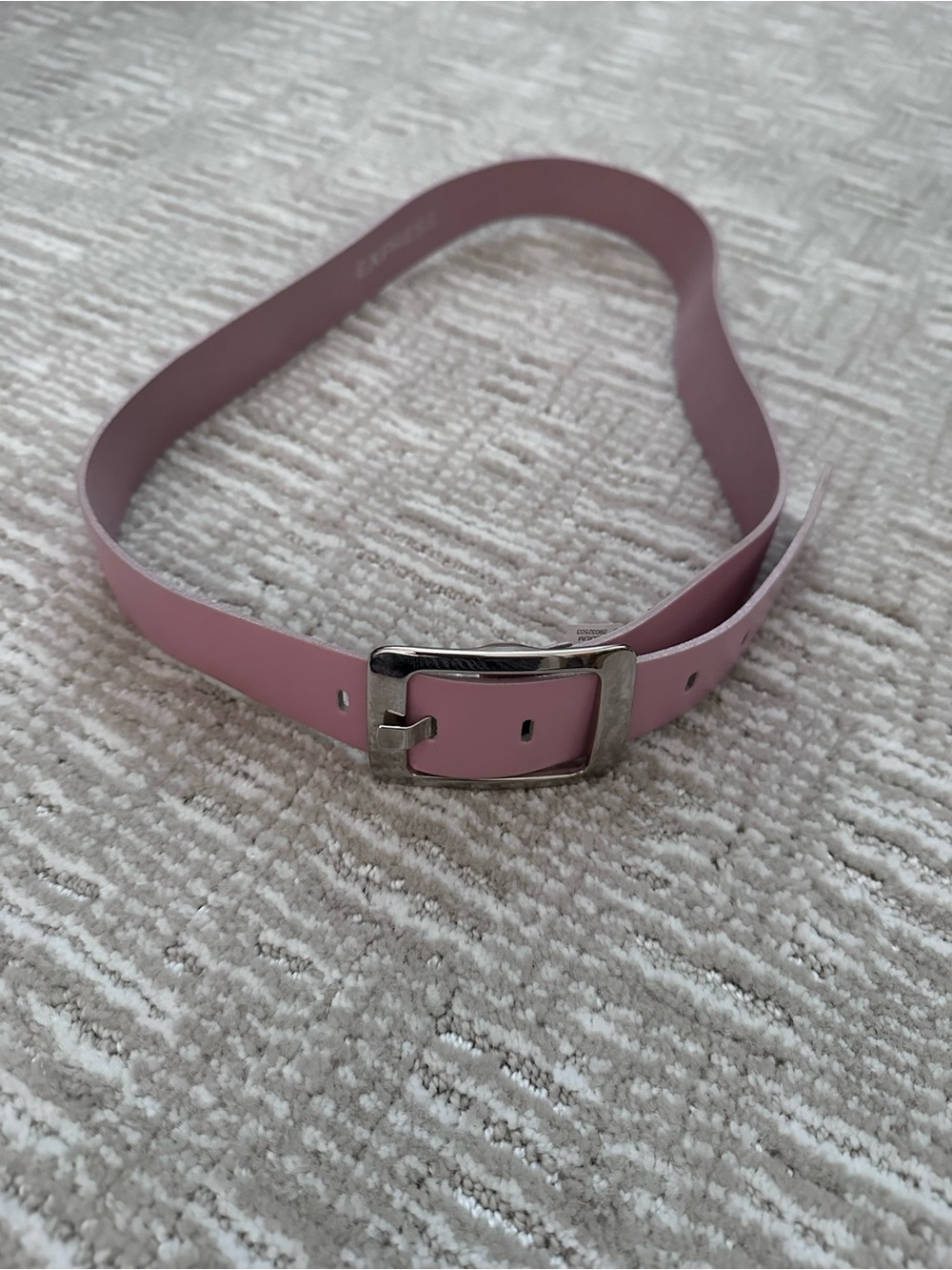 Express Dusty Pink Women's Belt with Silver Buckle